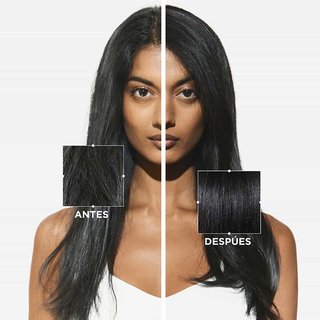 Antes y después cabello con frizz