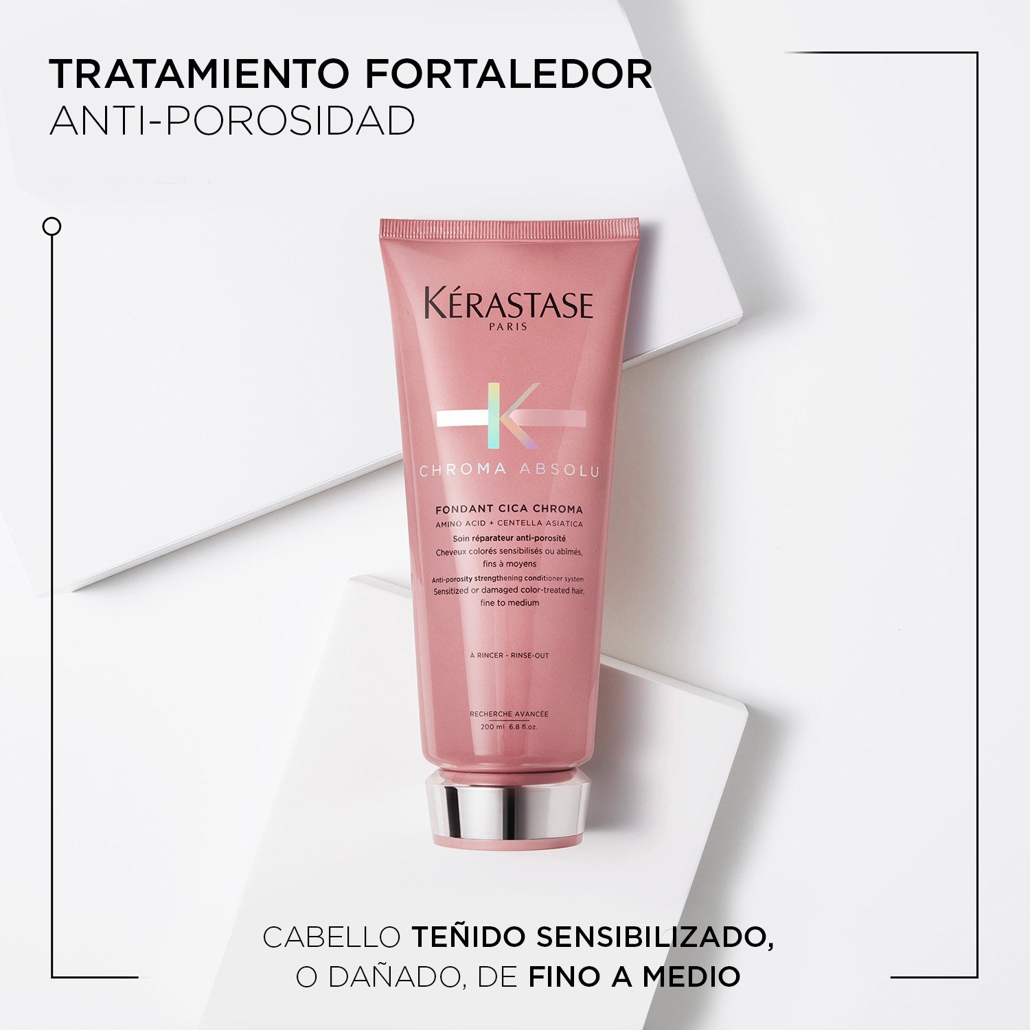 Beneficios Shampoo Acondicionador para cabello teñido Fondant Cica Chroma Respect Chroma Absolu      