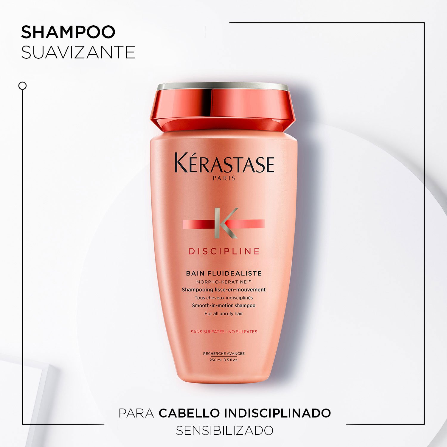 Beneficios Shampoo anti-frizz sin sulfatos Bain Fludealiste Discipline