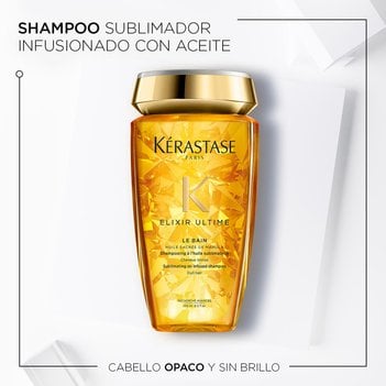 BeneficiosShampoo de nutrición profunda y brillo Bain Elixir Ultime