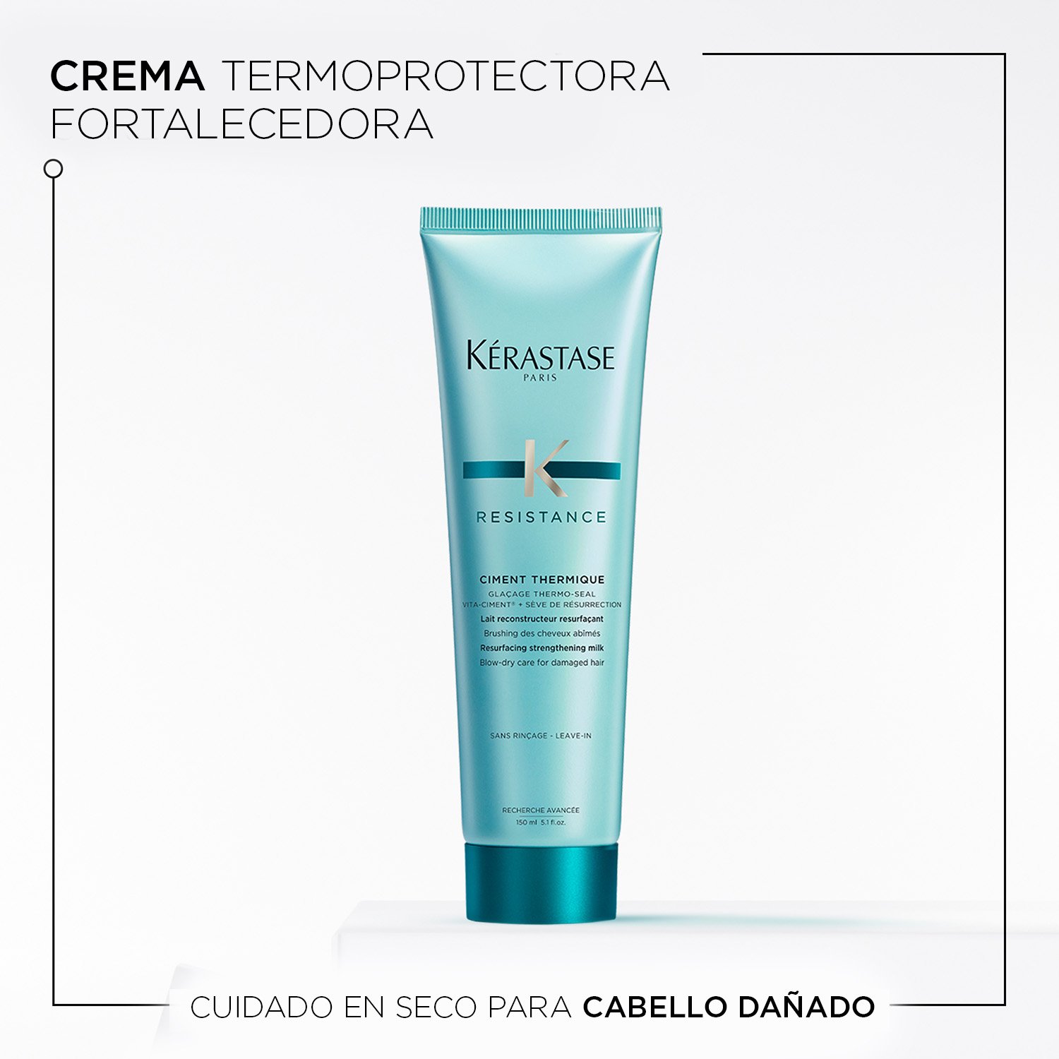 Beneficios Crema termoprotectora fortalecedora para cabello muy dañado Ciment Thermique Force Architecte Resistance          