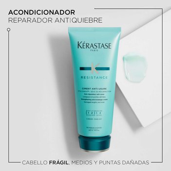 Beneficios : Acondicionador reparador para cabello debilitado Ciment Anti-Sure Resistance