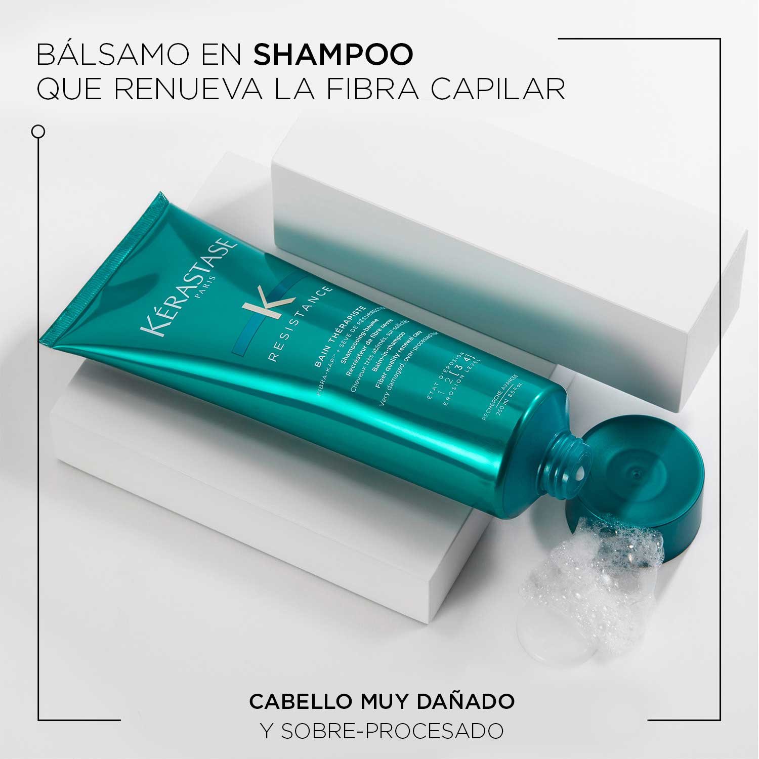 Beneficios Shampoo reparador para cabello extremadamente dañado Bain Thérapiste Resistance         