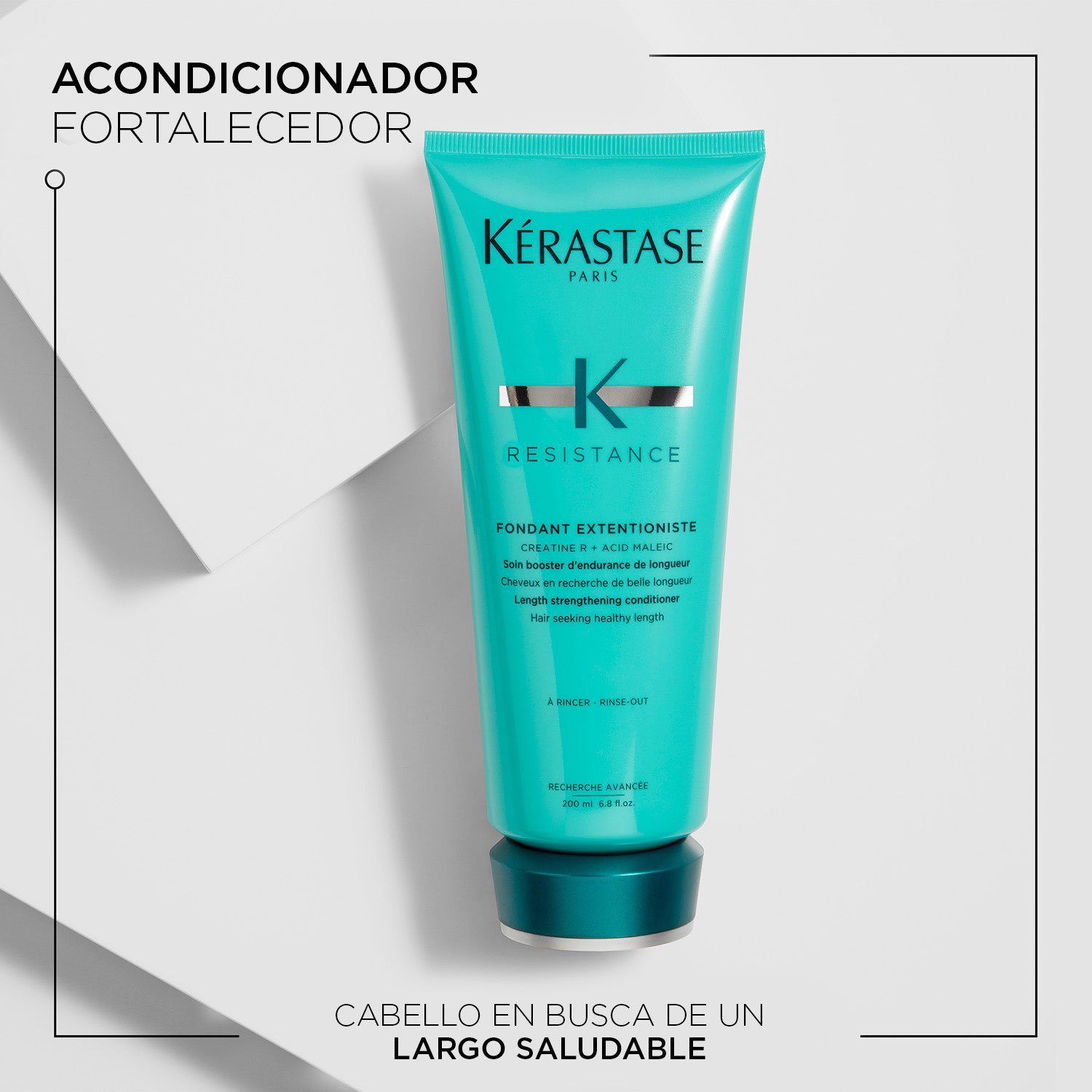 Beneficios : Acondicionador fortalecedor para cabello quebradizo Fondant Extentioniste Resistance    
